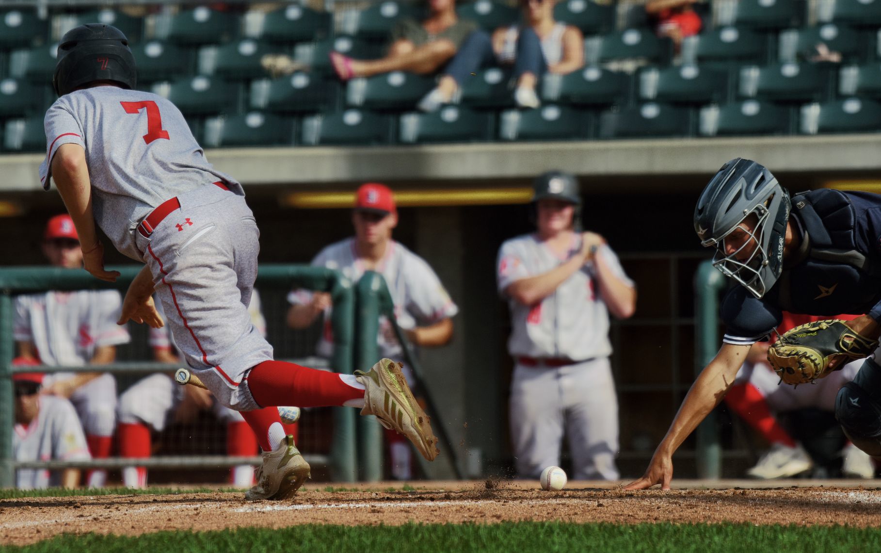 Missoula Mavericks and Billings Scarlets compete in State AA Legion Tournament at Dehler Park on Monday